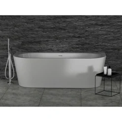 Ideal Standard Adapto 1800 X 800mm D-Shape Freestanding Bath With Clicker Waste