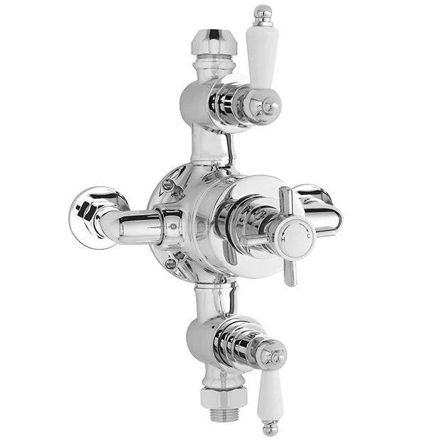 Nuie Traditional Triple Exposed Thermostatic Shower Valve - Image 2