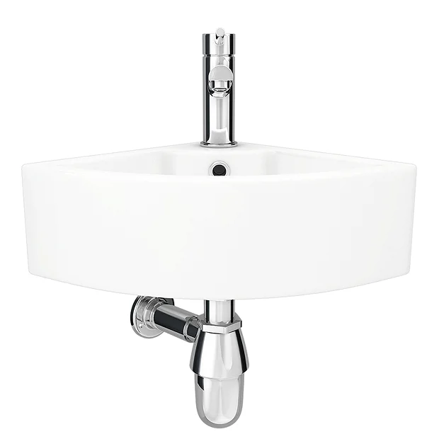 Bermuda Corner Cloakroom Basin 1TH - 335 X 335mm - Image 5