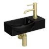 Valencia Wall Hung Basin (400mm Wide - Matt Black)