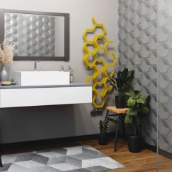 Terma Hex H1220 X W486mm Mustard Designer Radiator