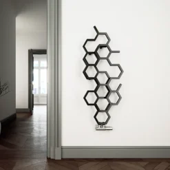 Terma Hex H1220 X W486mm Matt Black Designer Radiator