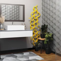 Terma Hex H1700 X W573mm Mustard Designer Radiator