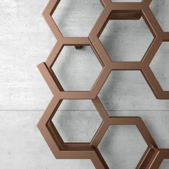 Terma Hex H1700 X W573mm Bright Copper Designer Radiator