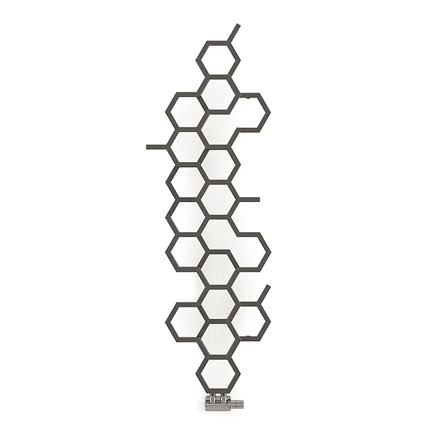 Terma Hex H1700 X W573mm Sparkling Grey Designer Radiator - Image 6